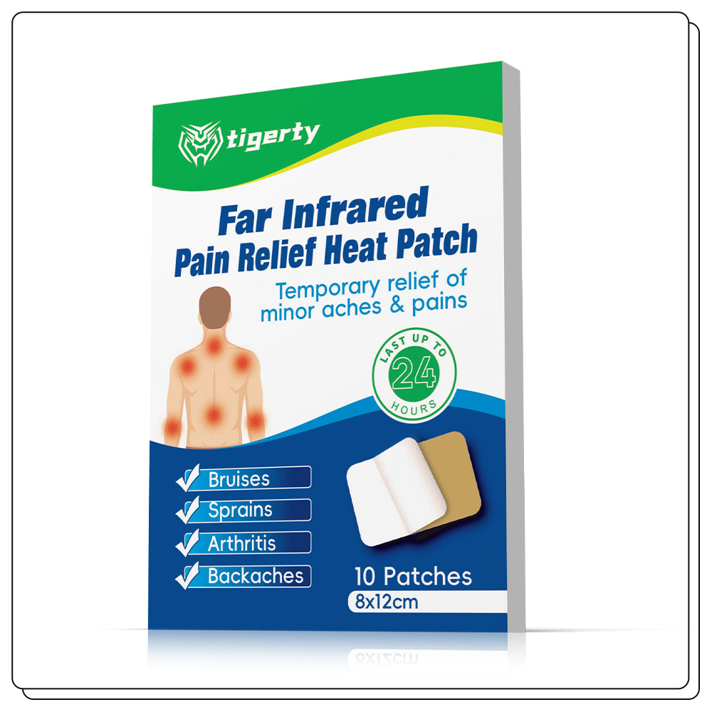 10 tigerty plant-based pain relief patches - 1 box