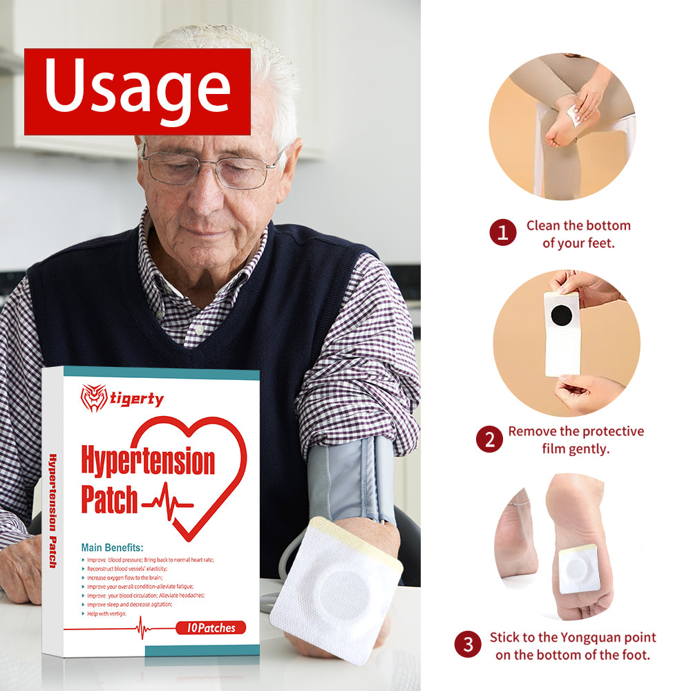 Herbal patch to relieve discomfort of high blood pressure