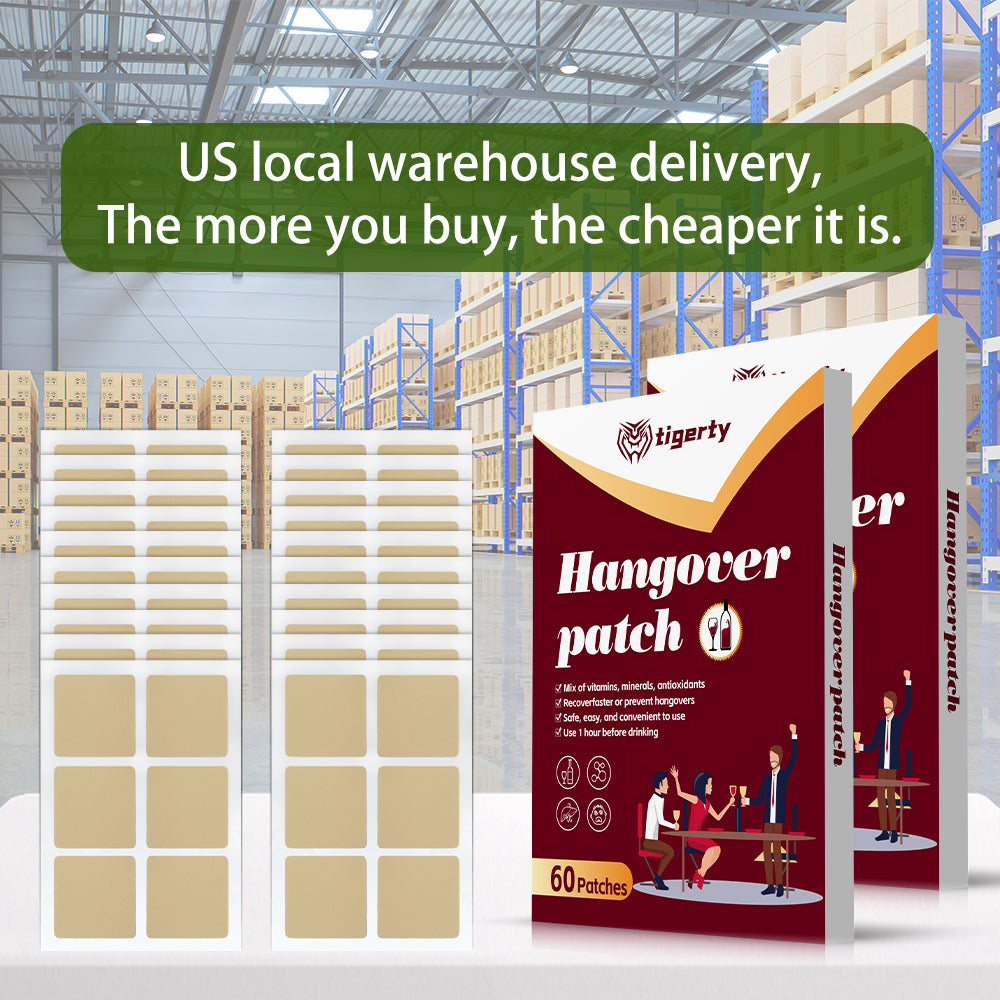 Tigerty Hangover Sober Patches 60 Pieces - 1 Box