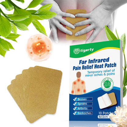 10 tigerty plant-based pain relief patches - 1 box