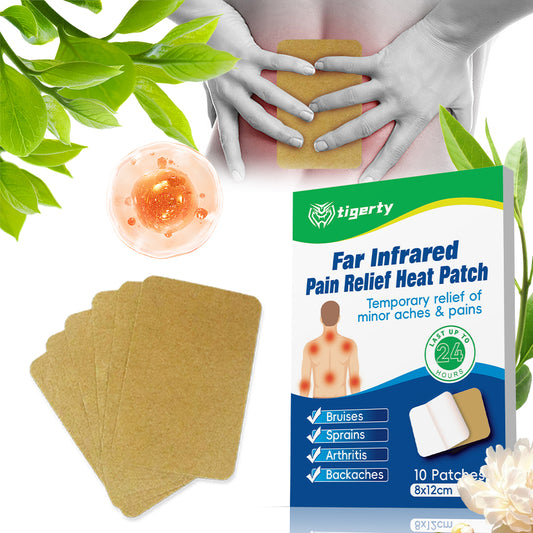 10 tigerty plant-based pain relief patches - 1 box