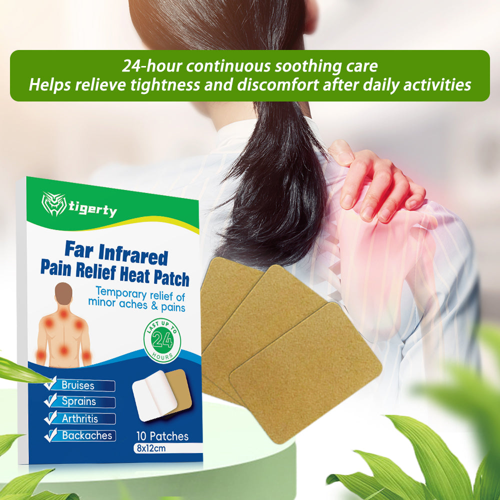 10 tigerty plant-based pain relief patches - 1 box