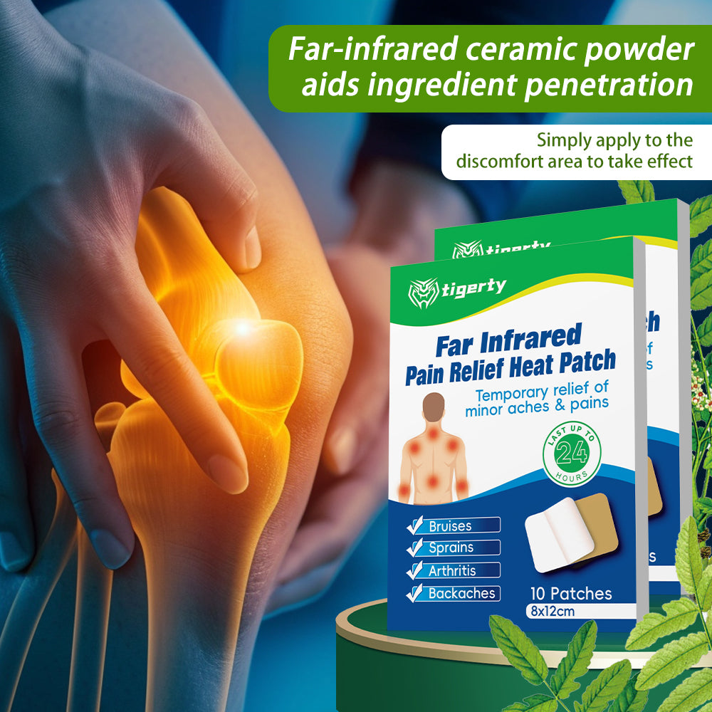 10 tigerty plant-based pain relief patches - 1 box