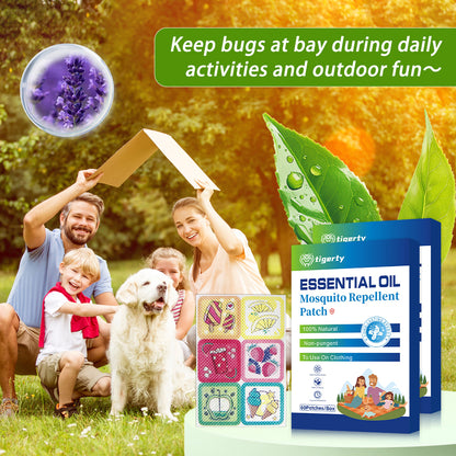 60 tigerty botanical mosquito repellent patches - 1 box