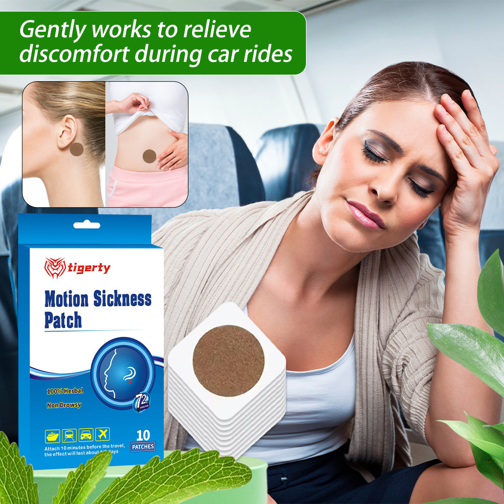 10 tigerty motion sickness patches - 1 box