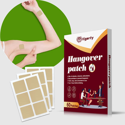 Tigerty Hangover Sober Patches 60 Pieces - 1 Box