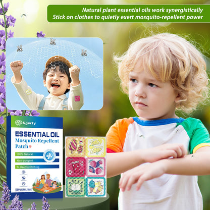 60 tigerty botanical mosquito repellent patches - 1 box