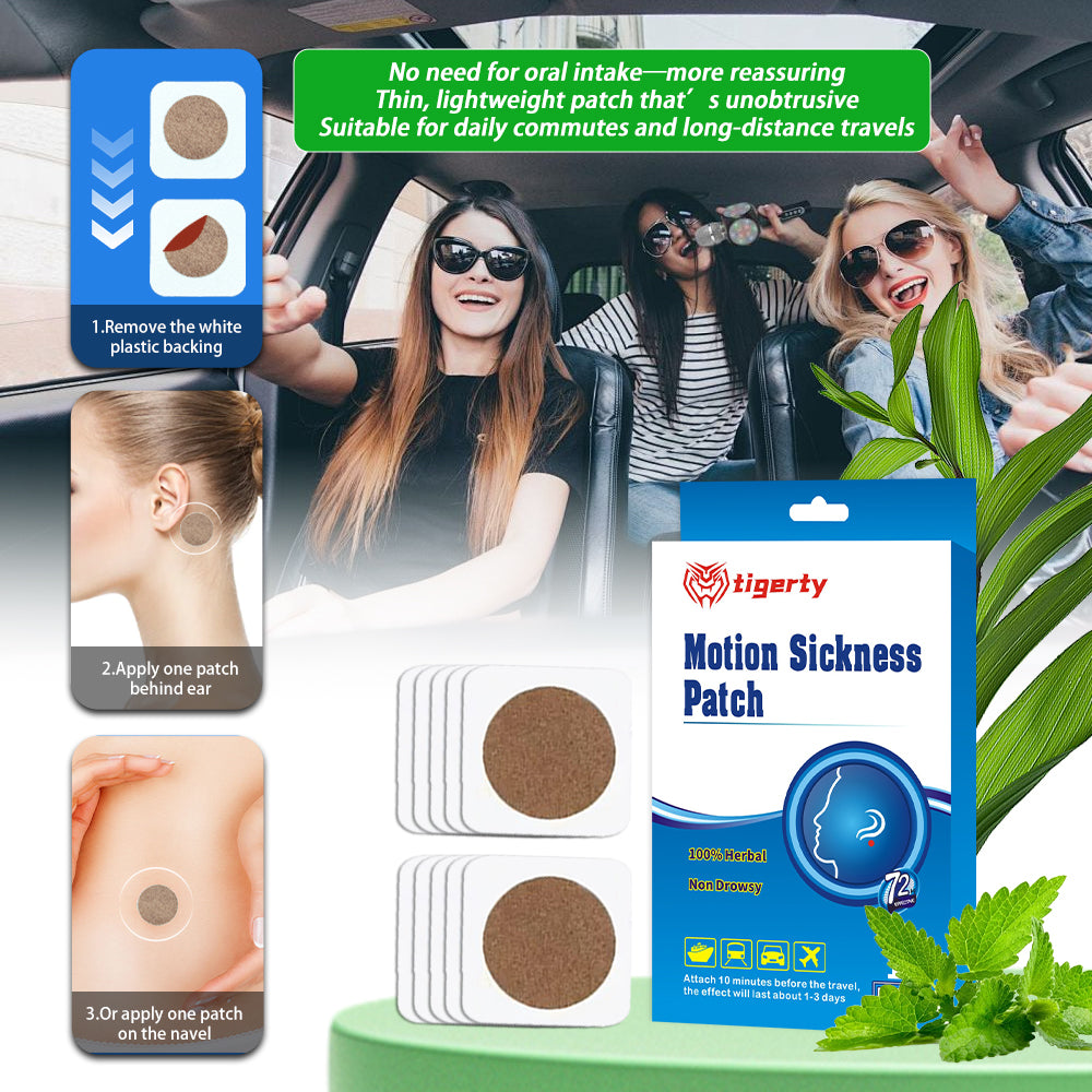 10 tigerty motion sickness patches - 1 box
