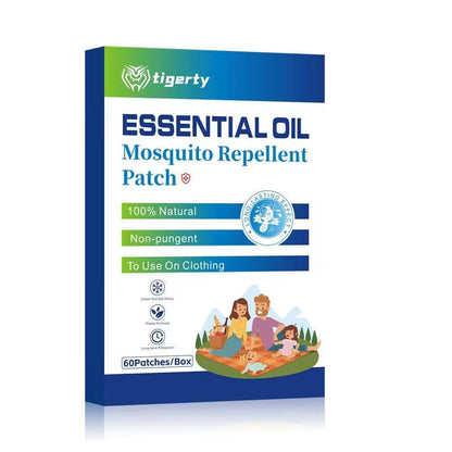 60 tigerty botanical mosquito repellent patches - 1 box